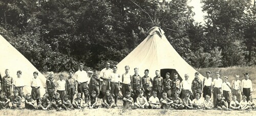 Obóz harcerski Sokolstwa Polskiego w Ameryce. Detroit, 1928 rok