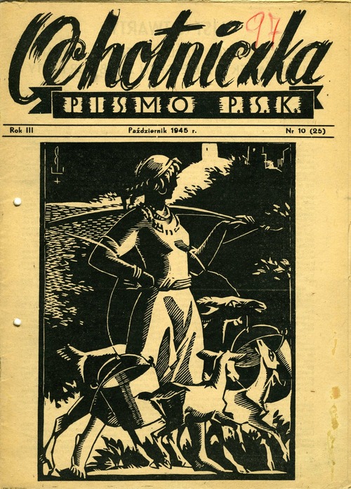 Pierwsza strona miesięcznika „Ochotniczka” – nr 10 (25) z października 1946 r. – publikowanego przez Wydawnictwo Kultury i Prasy 2. Korpusu Polskiego we Włoszech (z zasobu AIPN)